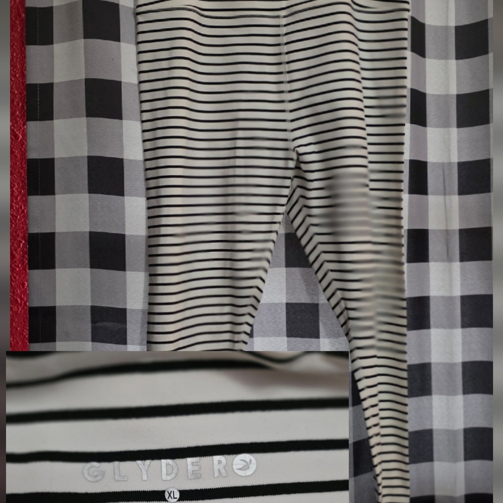 Glyder Monochrome Striped Leggings